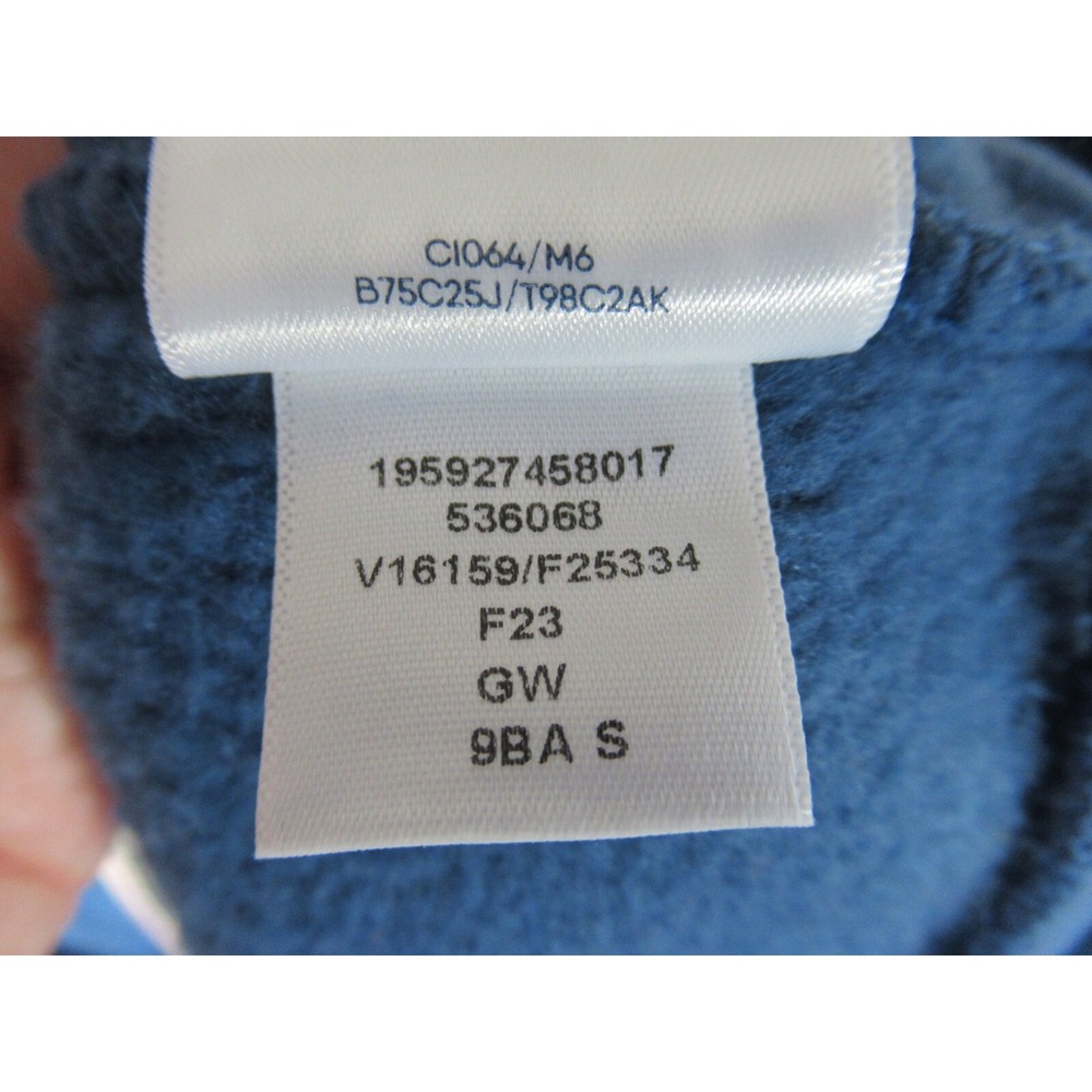 Lands' End Serious Sweats Full Zip Sweatshirt Men Small Blue Mockneck - Picture 5 of 6